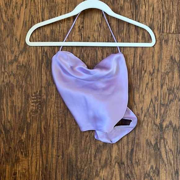 Zara Tops - LIKE NEW Zara Satin Lavender Top Size XS